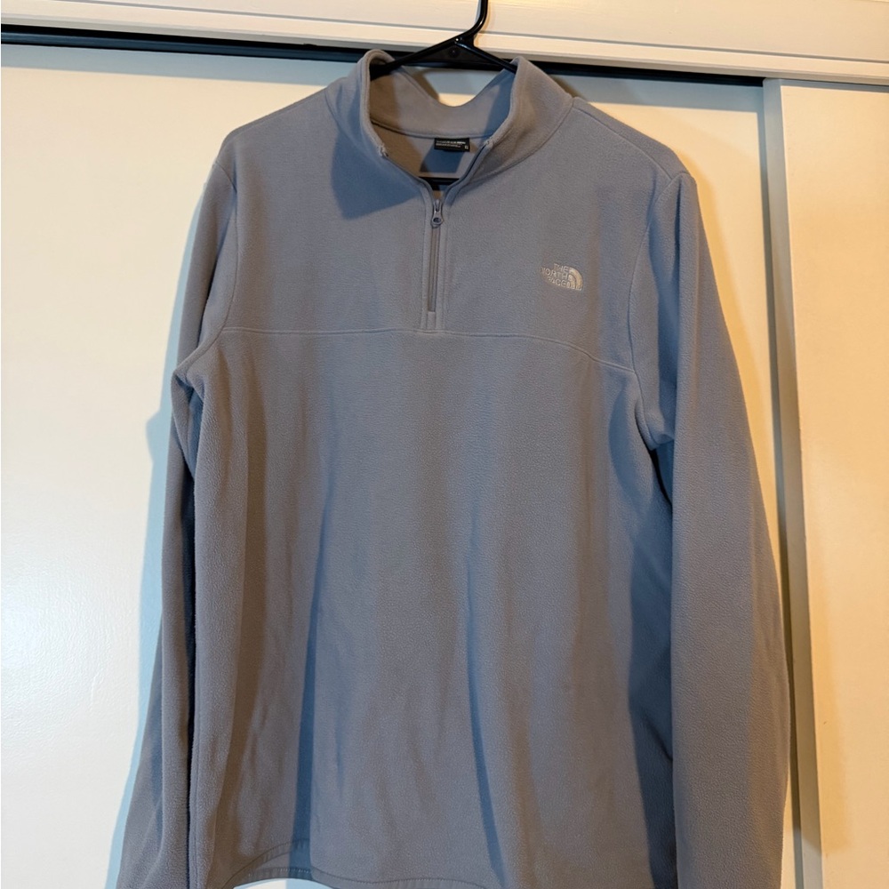 The North Face Light Gray Quarter-Zip Fleece